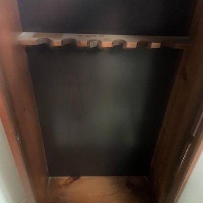 Vintage Gun Cabinet with Lock and Key
