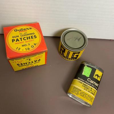 Gun Cleaning Patches and Rubber Repair