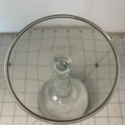 Silver Rimmed Large Wine Glasses