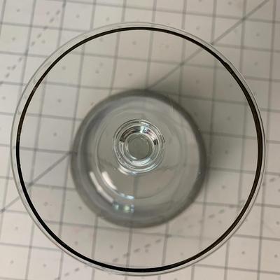 Silver Rimmed Medium Wine Glasses
