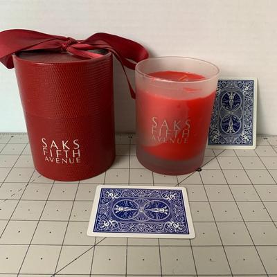 Saks Fifth Avenue Candle in Gift Wrap