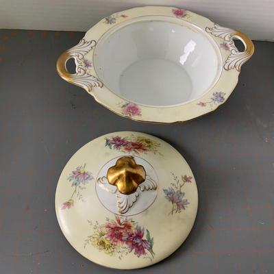 91 Piece German "Black Knight" Conchita Floral Dish Set