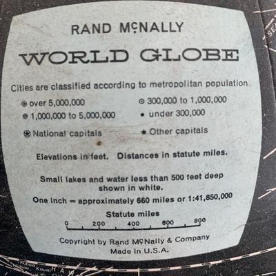 Rand McNally World Globe