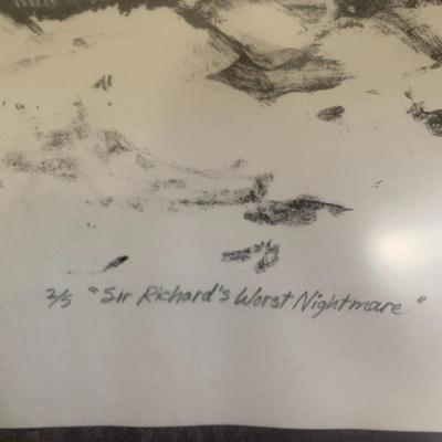 Framed Drawing - Sir Richard's Worst Nightmare