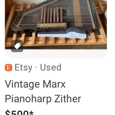 Vintage Marx Pianophone Harp Set
