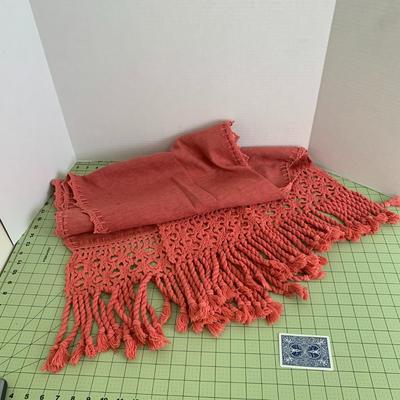 Red Stitched Linen