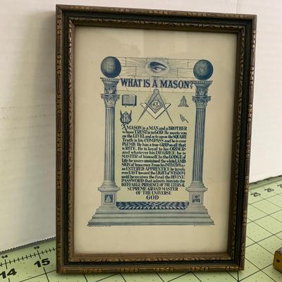 Mason and Poem Framed Pieces