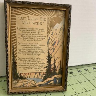 Mason and Poem Framed Pieces
