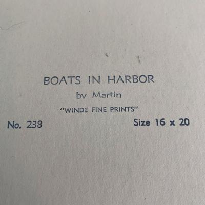 Boats in Harbor Print