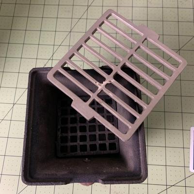 Mini Cast Iron Grill and Brass Candle Holder