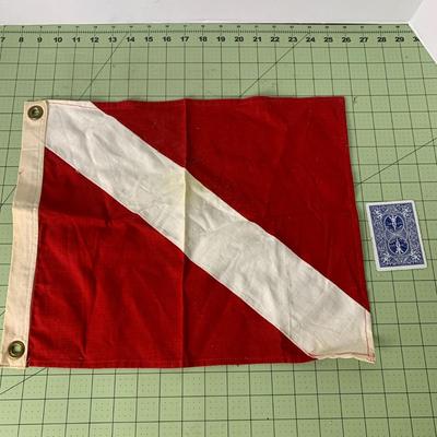 Scuba Dive Safety Flag and American Flag