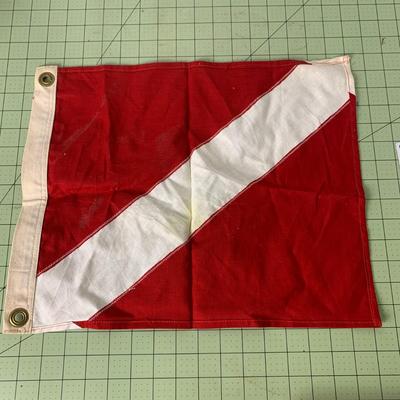 Scuba Dive Safety Flag and American Flag