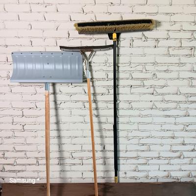 Snow Shovel and Push Broom Bundle