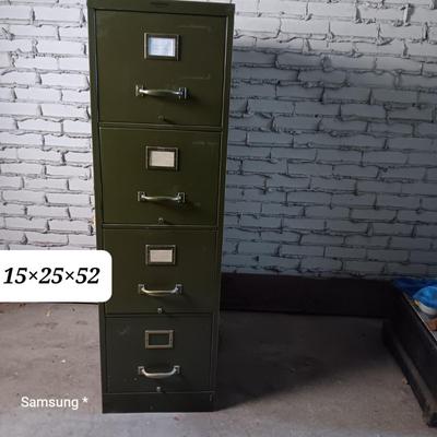 Green 4-Drawer Filing Cabinet