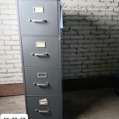 Gray 4-Drawer Filing Cabinet
