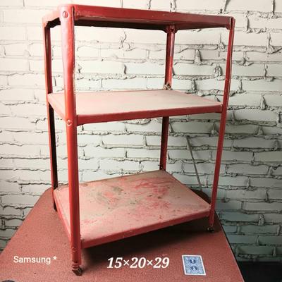 Red Metal Shelves