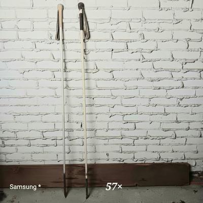 57" White Ski Poles