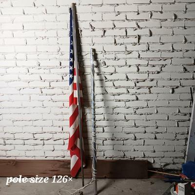 American Flag with Pole