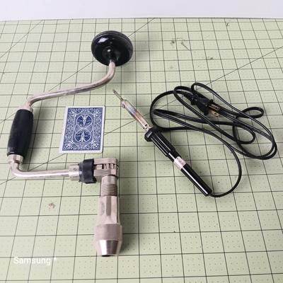 Hand Crank Drill and Soldering Iron