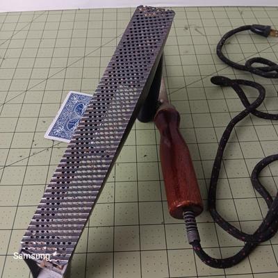Vintage Soldering Iron and Wood Shaver