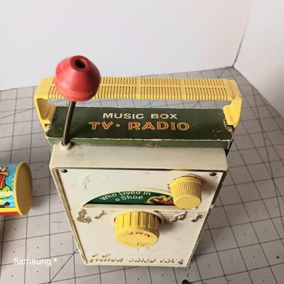 Vintage Fisher-Price Music Box TV Radio