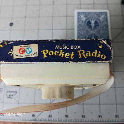 Vintage Fisher-Price Music Box Radio and Sharp Walkman Radio