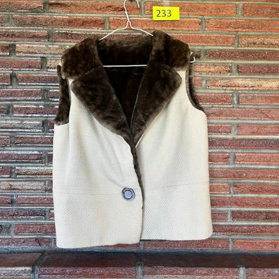 Faux fur lined vest