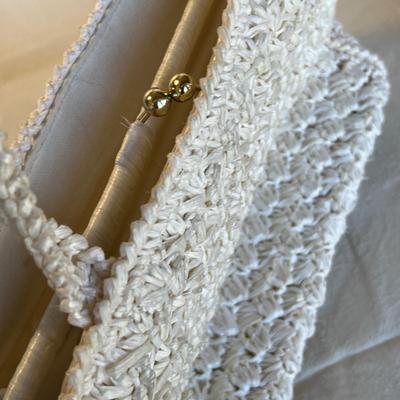 2 Vintage white purses