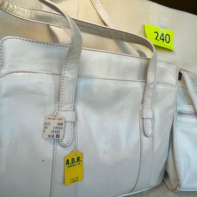 2 Larger white purses