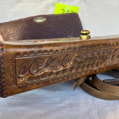 Leather Clutch purse w/ strap