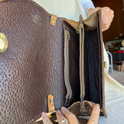 Leather Clutch purse w/ strap