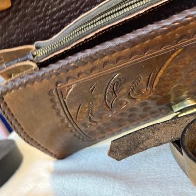 Leather Clutch purse w/ strap