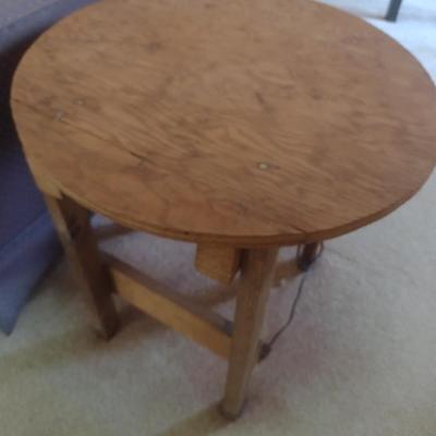 Set of Three Wood Accent Tables Similar Construction and Size