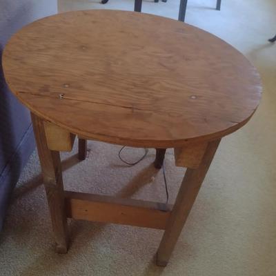 Set of Three Wood Accent Tables Similar Construction and Size