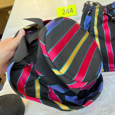 Striped Purse & Hat