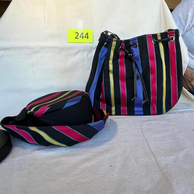 Striped Purse & Hat
