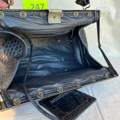Antique leather purse