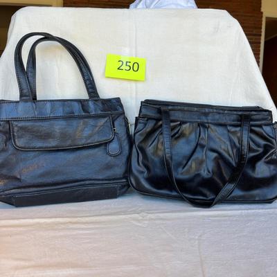 2 black purses