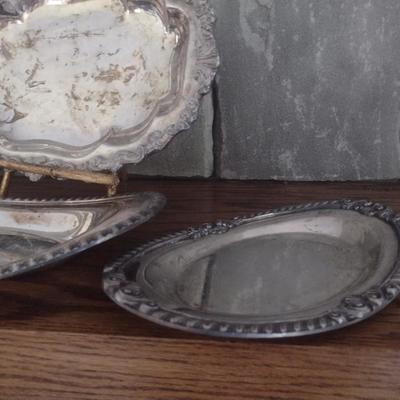 Nice Collection of Silverplate Serving Trays