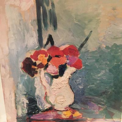 Framed Matisse Flowers poster