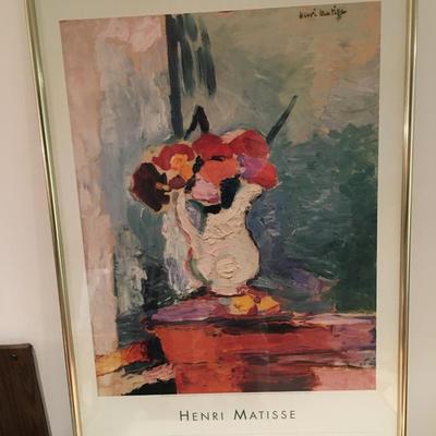 Framed Matisse Flowers poster