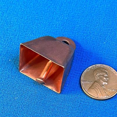 MINIATURE COPPER COW BELL 