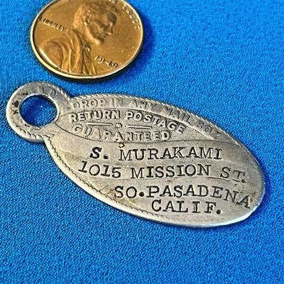 VINTAGE LOST KEY RETURN MAIL FOB NICE GRAPHICS