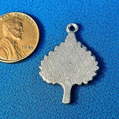 VINTAGE â€œASPENâ€ LEAF CHARM/ PENDANT