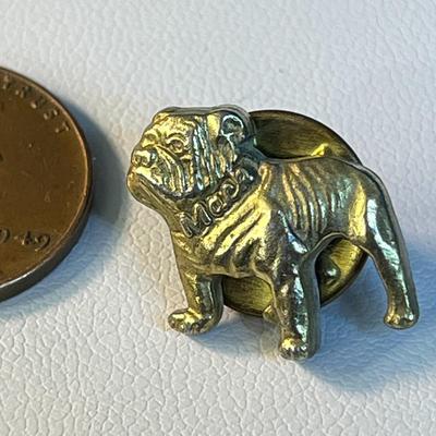 â€œMACKâ€ DOG LAPEL PIN GOLD TONE METAL