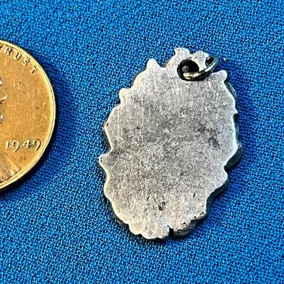 FANCY PEWTER-LIKE â€œI AM A CHILD OF GODâ€ NECKLACE PENDANT WITH RAISED EMBELLISHMENT