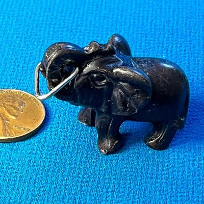 SMALL CARVED STONE? ELEPHANT CHARM/ PENDANT