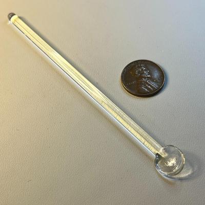 LITTLE CLEAR GLASS STIR STICK