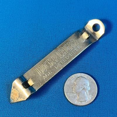 VINTAGE LUCKY LAGER CAN BOTTLE OPENER
