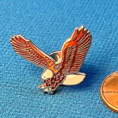 ENAMELED FLYING EAGLE PIN 